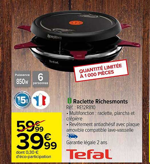 Raclette Riches Monts Tefal