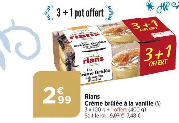 rians crème brûlée à la vanille