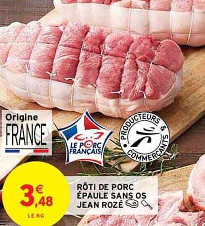 rôti de porc épaule sans os jean rozé
