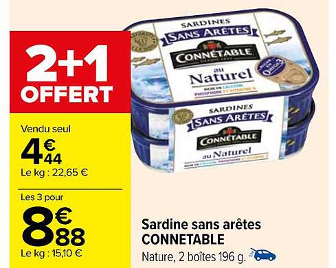 sardine sans arêtes connétable
