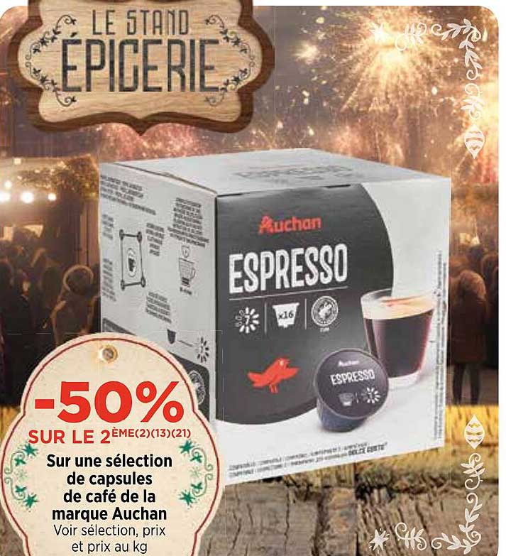 Sélection De Capsules De Café De La Marque Auchan