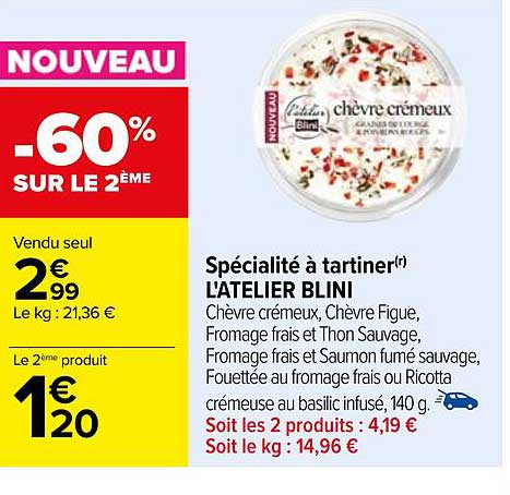 spécialité à tartiner l'atelier blini