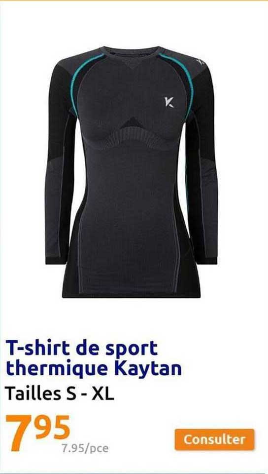 t-shirt de sport thermique kaytan