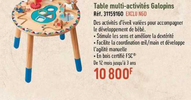 table multi-activités galopins