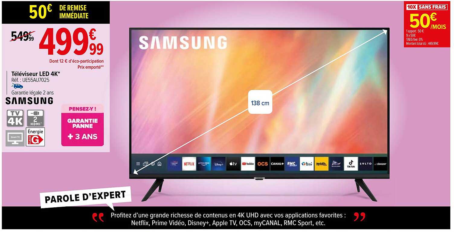 Téléviseur Led 4k Samsung