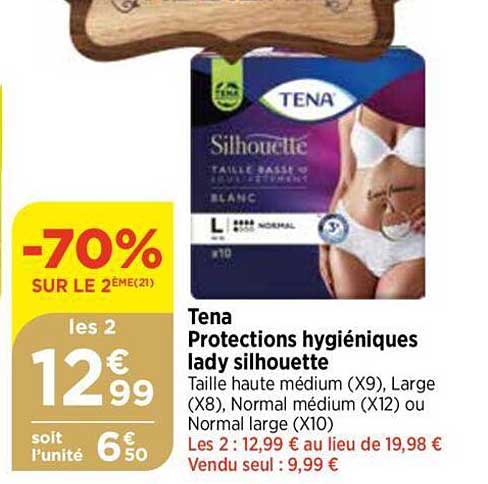 tena protections hygiéniques lady silhouette