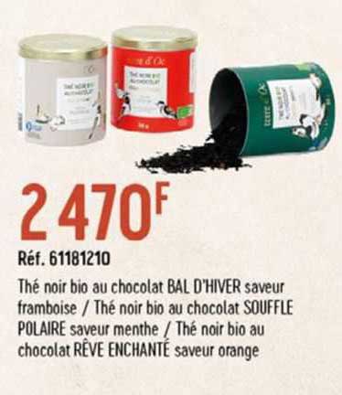 thé noir bio au chocolat bal d'hiver