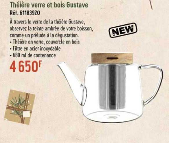 théière verre et bois gustave