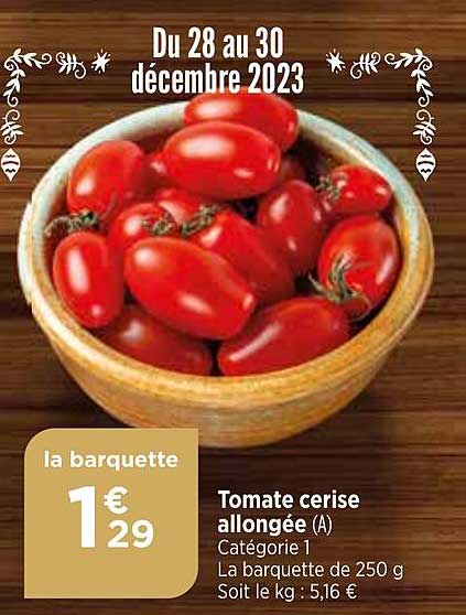 Tomate Cerise Allongée