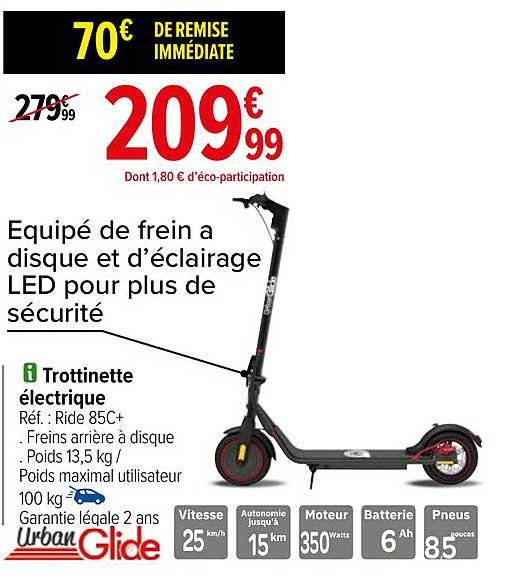 trottinette électrique urabn glide