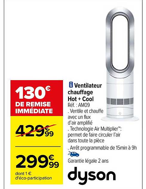 ventilateur chauffage hot + cool dyson