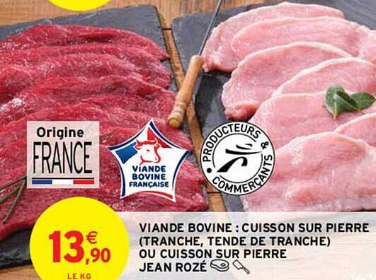 viande bovine : cuisson sur pierre (tranche, tende de tranche) ou cuisson sur pierre jean rozé