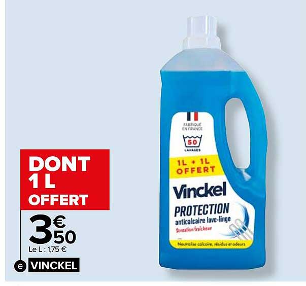 vinckel protection anticalcaire lave-linge