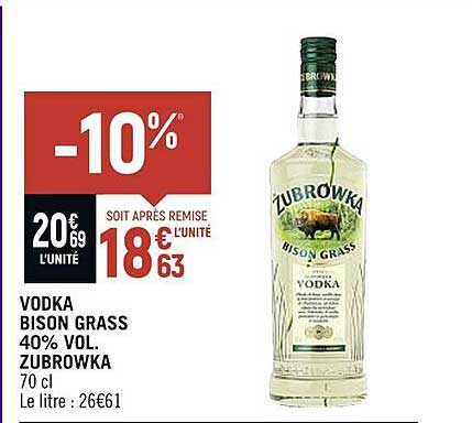 vodka bison grass 40% vol. zubrowka