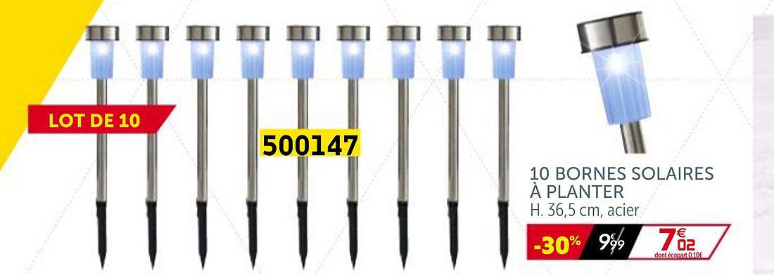 10 bornes solaires à planter