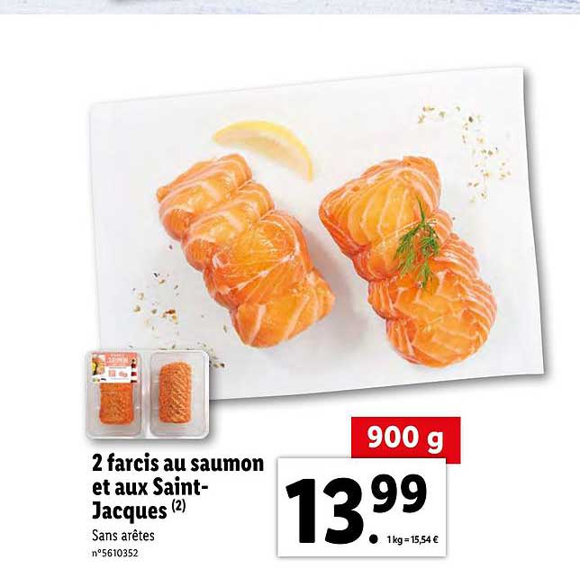 2 farcis au saumon et aux saint-jacques
