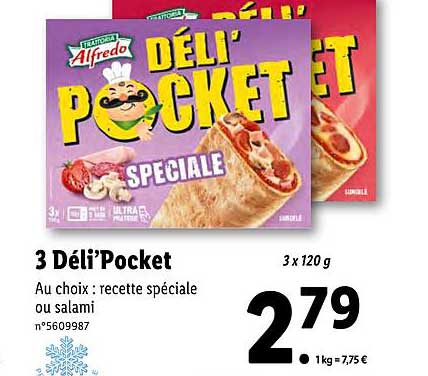 3 Déli'pocket Alfredo