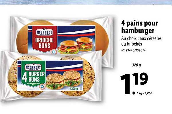 4 Pains Pour Hamburger