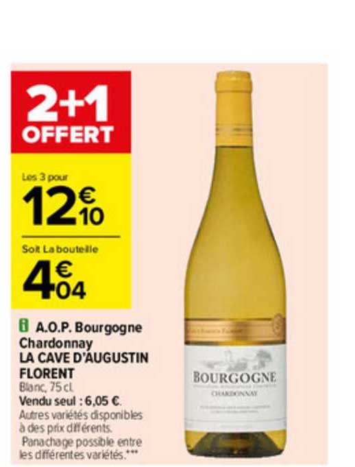 a.o.p. bourgogne chardonnay la cave d'augustin florent