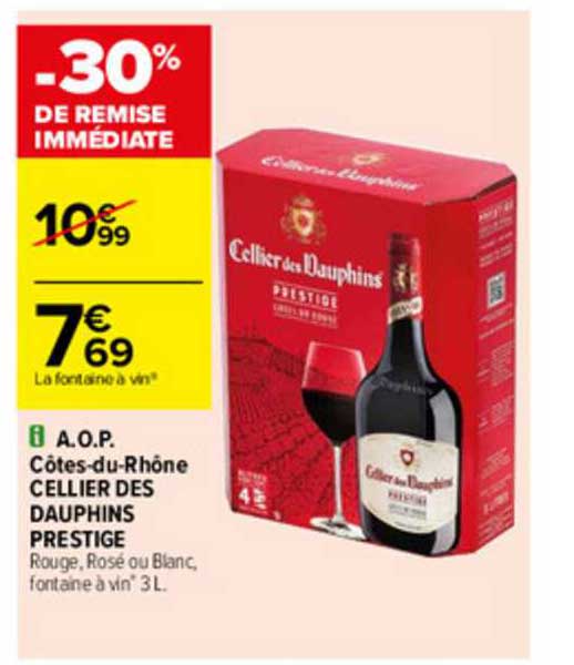 a.o.p. côtes-du-rhône cellier des dauphins prestige