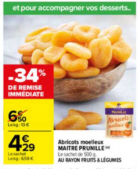 abricots moelleux maître prunille