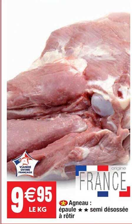 agneau : épaule semi désossée à rôtir