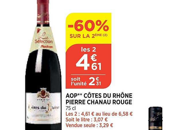 aop côtes du rhône pierre chanau rouge