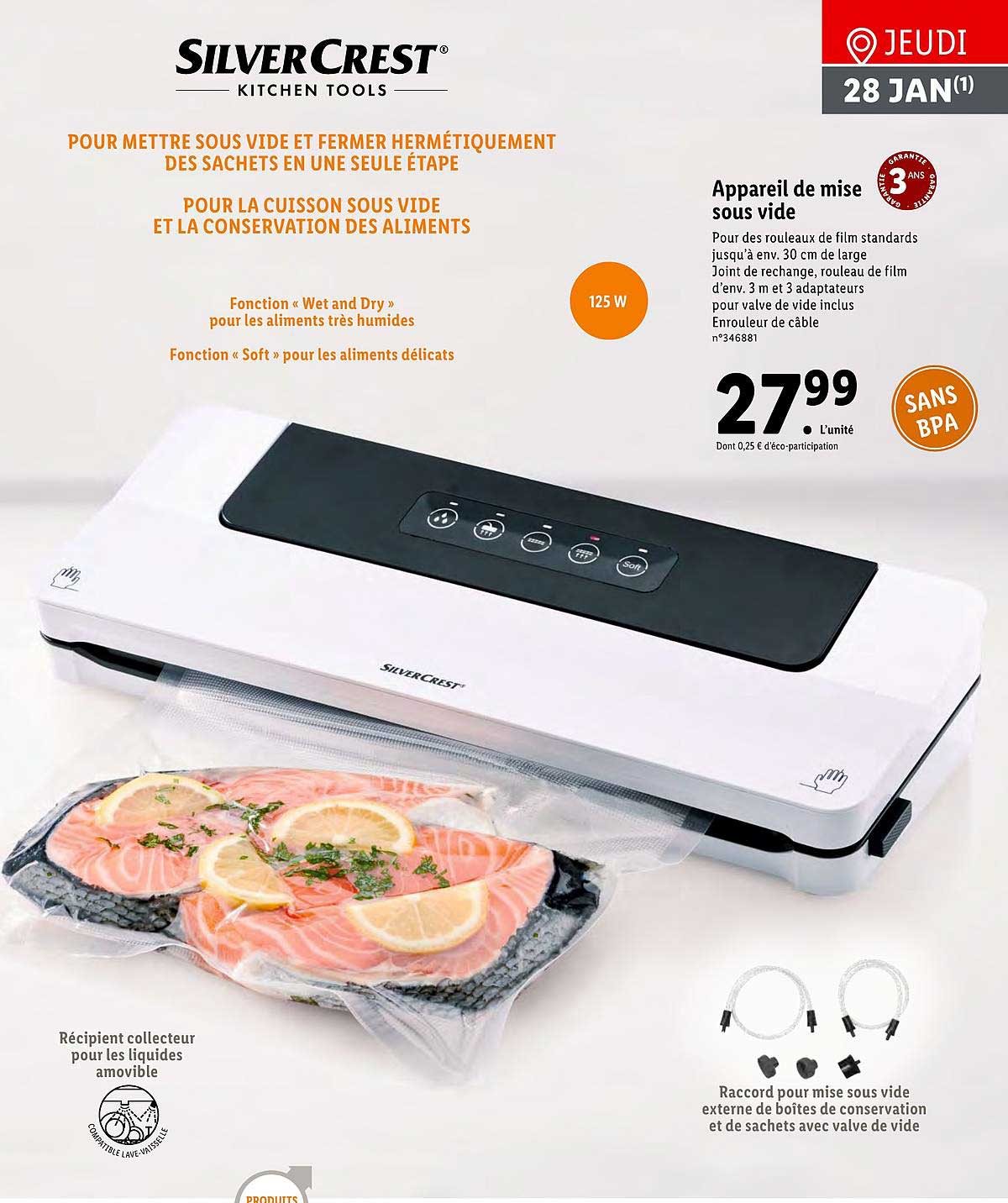 appareil de mise sous vide silver crest