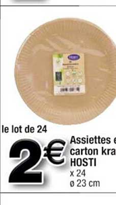 assiettes en carton kraft hosti