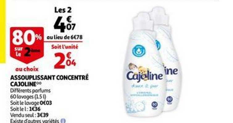 Assouplissant Concentré Cajoline