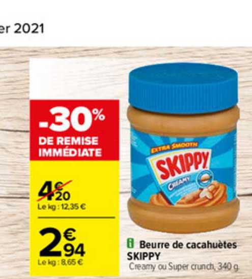 beurre de cacahuètes skippy