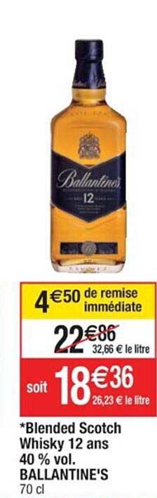 blended scotch whisky 12 ans 40% vol. ballantine's