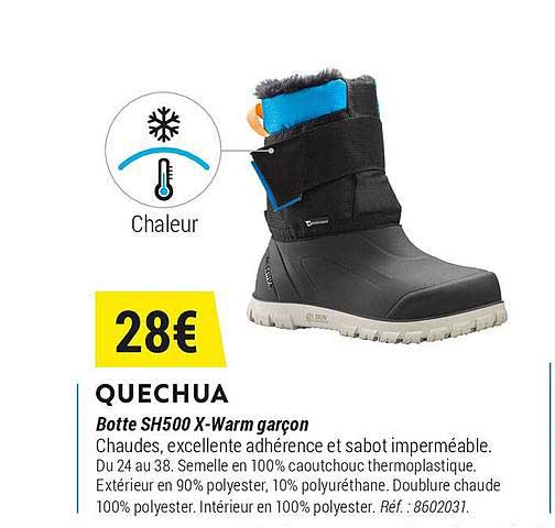 botte sh500 x warm garçon quechua