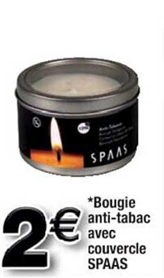 bougie anti-tabac avec couvercle spaas