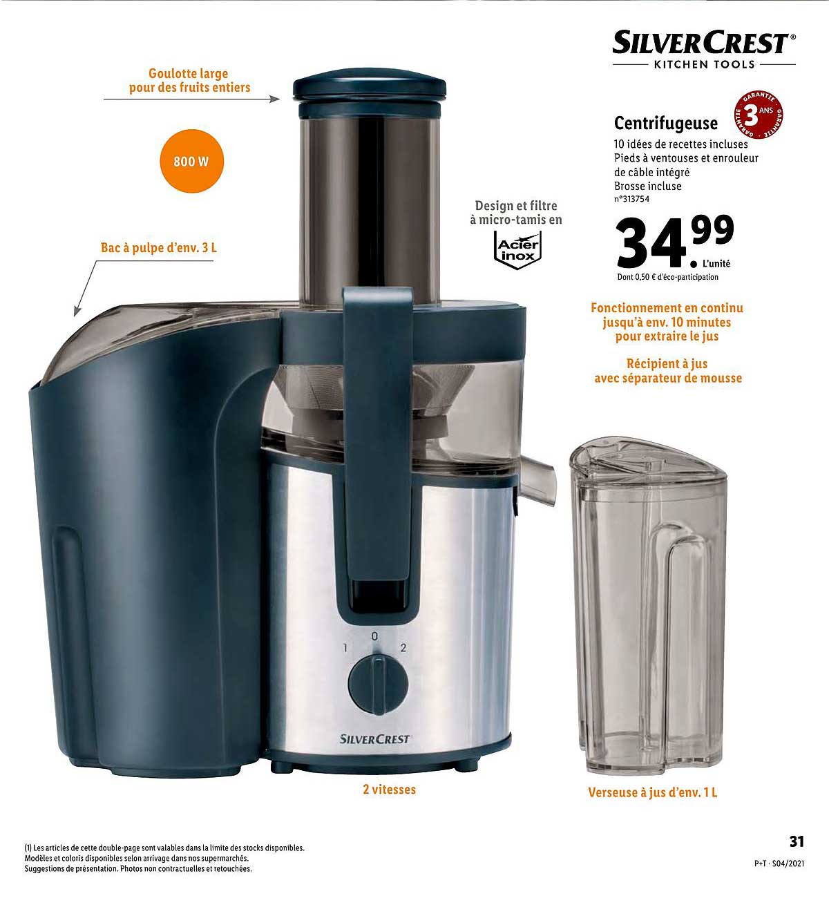 centrifugeuse silver crest