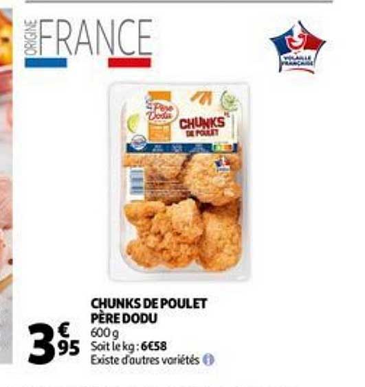 chunks de poulet père dodu