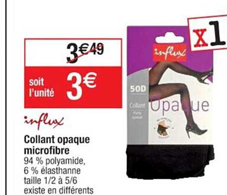 collant opaque microfibre influx