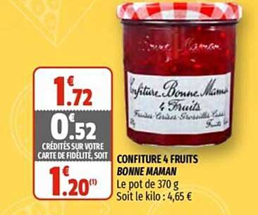 confiture 4 fruits bonne maman