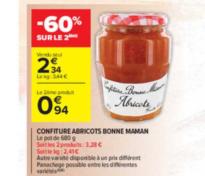 confiture abricots bonne maman