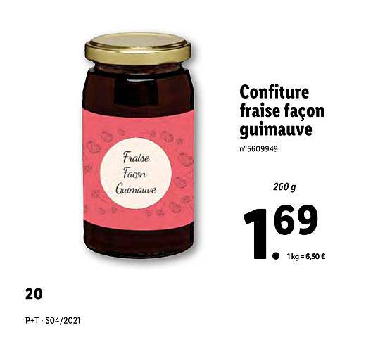 confiture fraise façon guimauve
