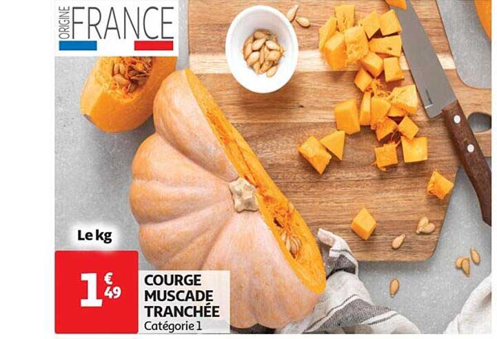 courge muscade tranchée