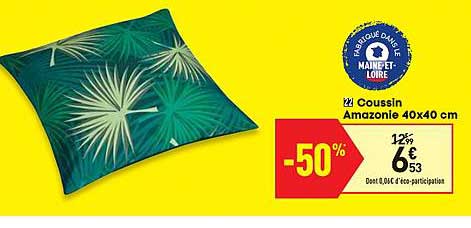 coussin amazonie 40x40 cm