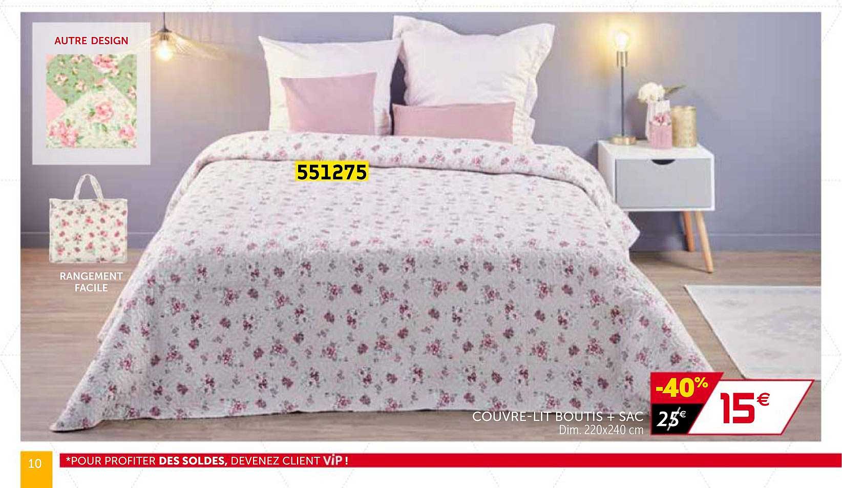 couvre-lit boutis + sac