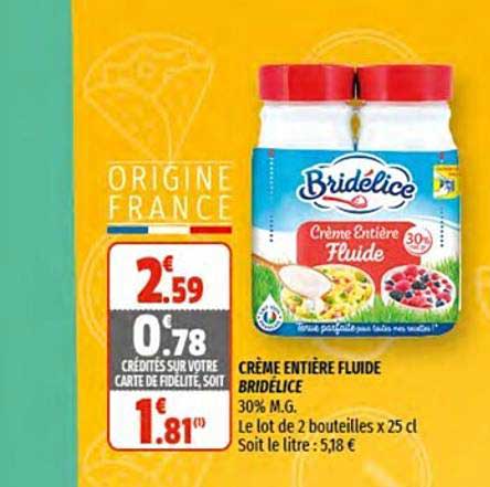 Crème Entière Fluide Bridélice