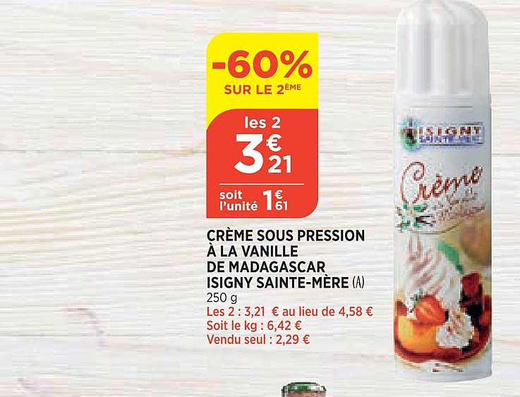 crème sous pression à la vanille de madagascar isigny sainte-mère