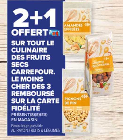 culinaire des fruits secs carrefour