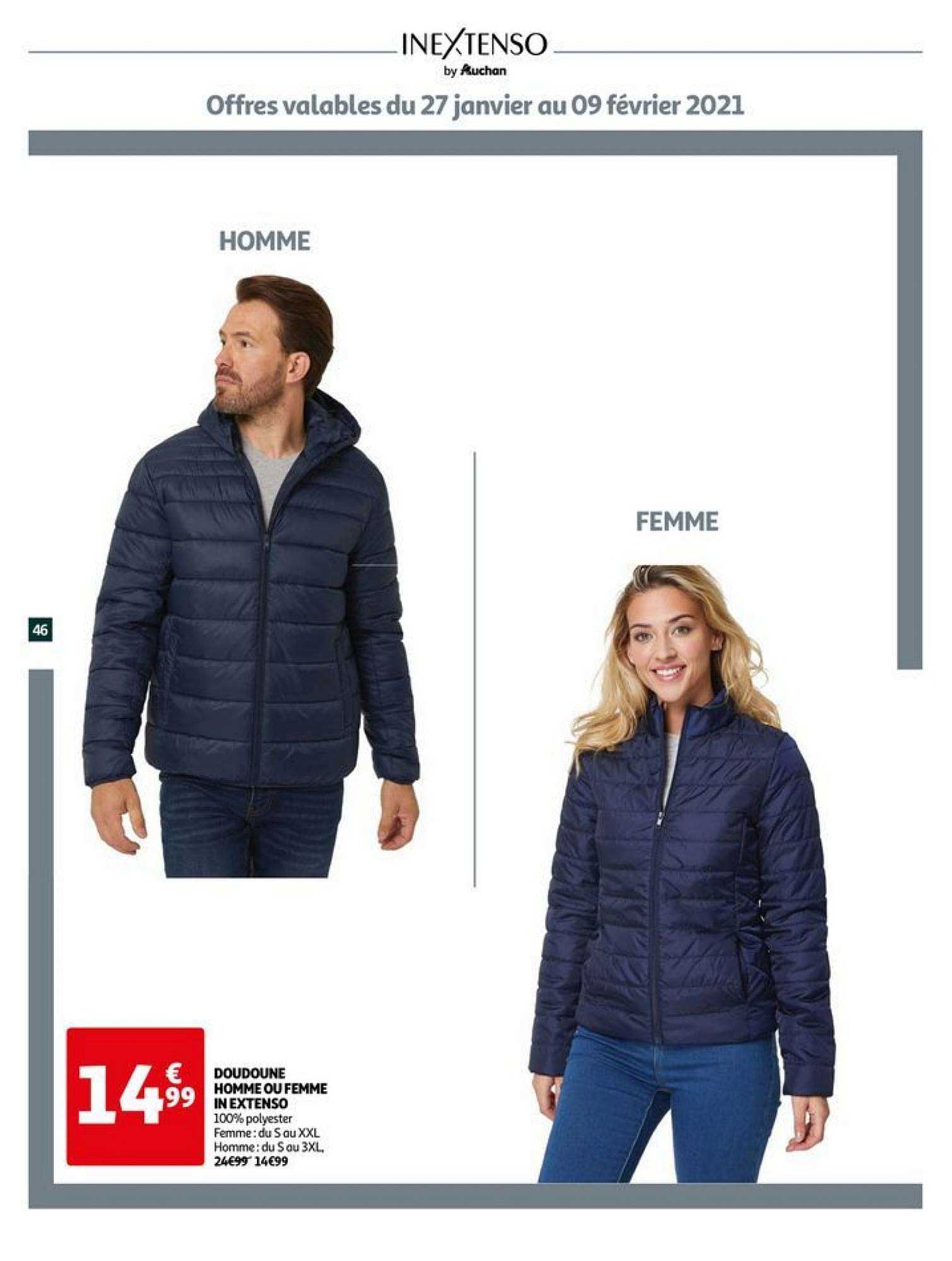 doudoune homme ou femme in extenso