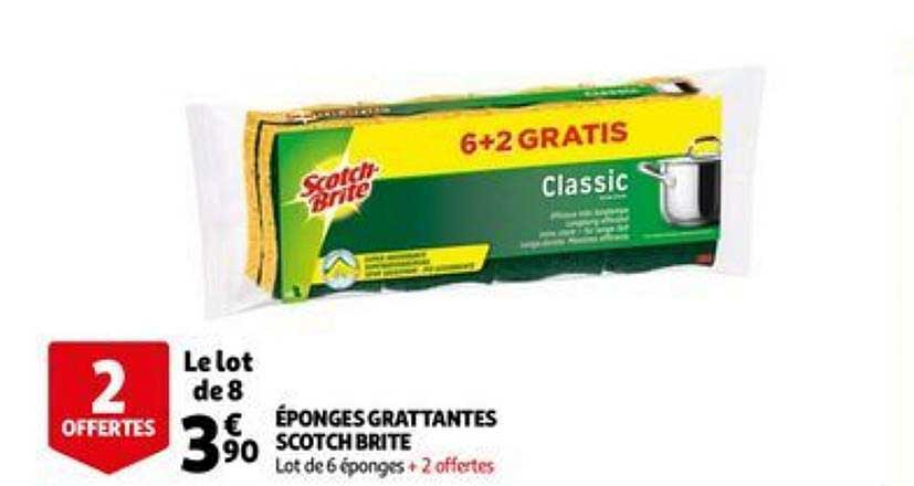 éponges grattantes scotch brite
