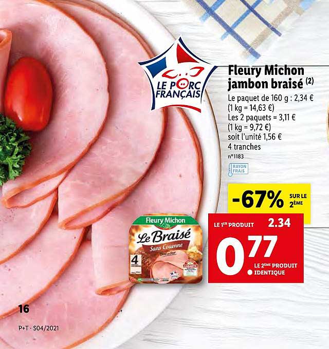 fleury michon jambon braisé
