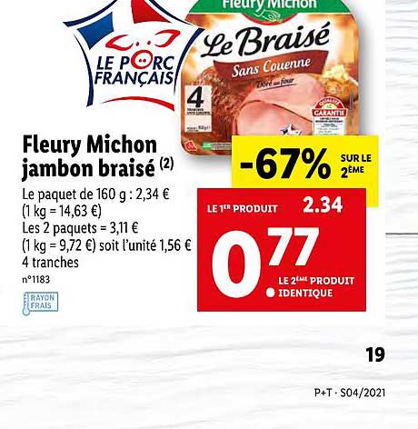 Fleury Michon Jambon Braisé